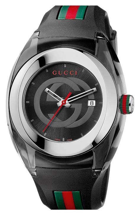 gucci watch with rubber strap|Gucci interchangeable watch straps.